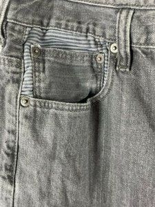 Rare Vintage Levis 569 Black Silver Stripped Tab Acid Wash Inserts Mens 36 x 30